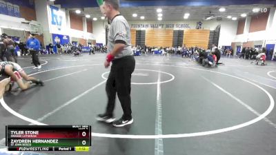 132 lbs Champ. Round 3 - Zaydrein Hernandez, St John Bosco vs Tyler Stone, Orange Lutheran