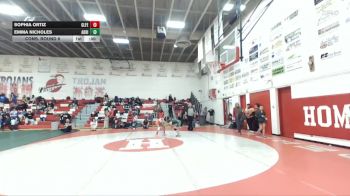 100 lbs Cons. Round 6 - Emma Nicholes, Adrian vs Sophia Ortiz, Glenns Ferry