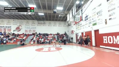 100 lbs Cons. Round 6 - Emma Nicholes, Adrian vs Sophia Ortiz, Glenns Ferry