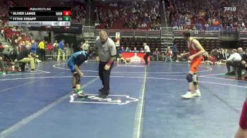 3A-120 lbs Cons. Round 2 - Oliver Lange, Valley, West Des Moines vs Tytus Steapp, Clear Creek-Amana