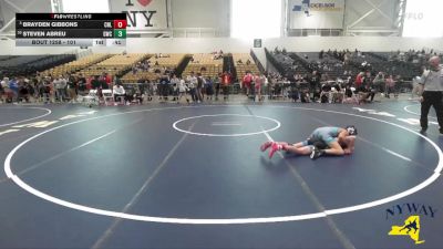 101 lbs Cons. Round 4 - Brayden Gibbons, Club Not Listed vs Steven Abreu, GPS Wrestling Club
