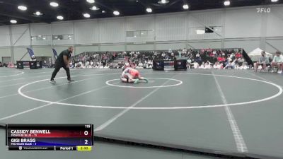 115 lbs Round 3 (8 Team) - Cassidy Benwell, Missouri Blue vs Gigi Bragg, Michigan Blue