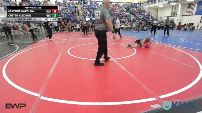 67 lbs Quarterfinal - Clayton Wardlow, Heat vs Cutter Bledsoe, Woodland Wrestling Club