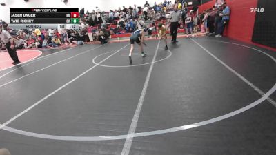 84-90 lbs Round 2 - Jasen Unger, Berkeley Braves vs Tate Richey, Connellsville