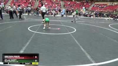 55 lbs Cons. Round 2 - Greyson Frieze, Hutchinson Kids Westling Club vs Rylan Swift, Pratt Wrestling Club