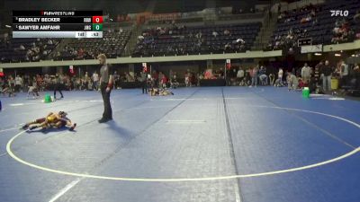 45 lbs Semifinal - Sawyer Amfahr, Jesup Mat Club vs Bradley Becker, Rum River Wrestling