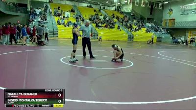 110 lbs Cons. Round 2 - Ingrid Montalva Tereco, Aloha vs Natahlya Beranek, St. Helens