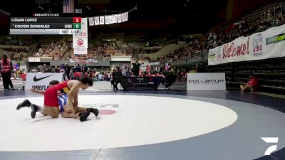 All Cadet Boys Freestyle Upper - 165 lbs Cons. Round 4 - Logan Lopez vs Colton Gonzalez, Central Catholic Wrestling Club