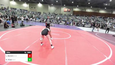 94 lbs Consi Of 4 - Lexie Borsini, Nevada Elite vs Kaliya Klise, Gold Rush Wrestling