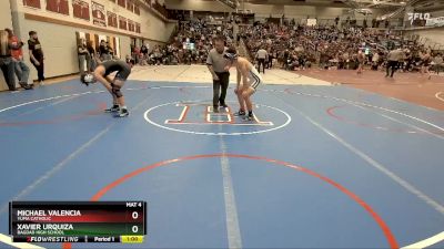 150 lbs Cons. Round 3 - Michael Valencia, Yuma Catholic vs Xavier Urquiza, Bagdad High School