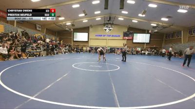 125 lbs Cons. Round 4 - Preston Neufeld, Doane vs Chrystian Owens, Arizona Christian University