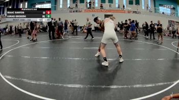 132 lbs Semifinal - Lukas Grodzki, Blue Knights (BKWC) vs Isaac Santos, Camden Outsiders