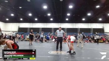 125 lbs Quarterfinals (8 Team) - Redmond Williamson, Tar River vs Nathan Rose, The Dirty Merkles