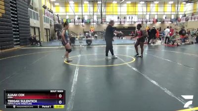 152 lbs Quarterfinal - Ajaah Cox, Iowa vs Teegan Sulentich, Female Elite Wrestling