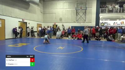 48 lbs Consi Of 16 #2 - Konstantinos Kalfas, Tar Heel Kids WC vs Tyanna Evans, Orchard South WC