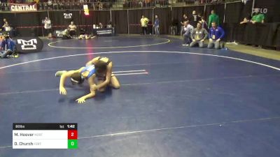 80 lbs Round Of 32 - Myles Hoover, North Allegheny vs Denny Church, Fort Lebeouf