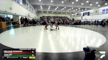 165 lbs Cons. Round 2 - Ryan Kim, Peninsula vs Benjamin Rodriguez, Eastvale Elite