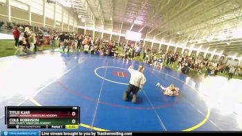 65-74 lbs Quarterfinal - Cole Robinson, Iron County Wrestling Academy vs Titus Kjar, Liberty Warriors Wrestling Academy