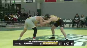 174 lbs Sean Harman, Missouri vs Hayden Hastings, Wyoming