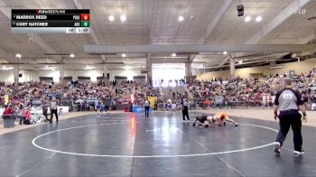 A 150 lbs Champ. Round 1 - Cory Hatcher, Alcoa High School vs Maddox Reed, Pigeon Forge High School