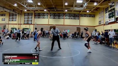 110 lbs Round 1 (10 Team) - Logan Barry, MQ Elite vs Zack Blomberg, South Side WC