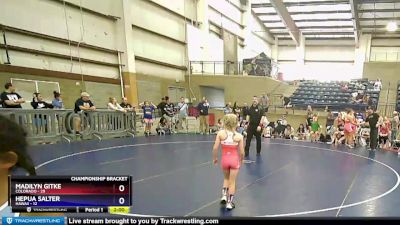 60 lbs Cross Bracket (8 Team) - Emma Schnell, Colorado vs Anela Nitta, Hawaii