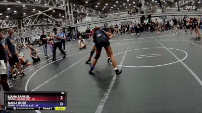 138 lbs Finals (2 Team) - Nadia Rose, Crown City Queens Blue vs Liana Samuel, Central Pennies Grit