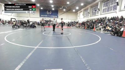 132 lbs Quarterfinal - Stone Milligan, New Canaan vs Braylon Gonzalez, Xavier