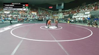 132 lbs Cons. Round 2 - Cale Wills, Augusta HS vs Tyler Chrisp, Tonganoxie HS