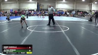 100 lbs Cons. Round 2 - Avery Gaskalla, Clyde vs Alyssa Storad, Highland (Medina)