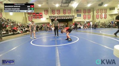 85 lbs Consi Of 16 #2 - Braddock Barcus, Barnsdall Youth Wrestling vs Hayden Stanford, Salina Wrestling Club