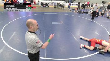 16U Boys - 157 lbs 1st Place Match - Liam Weber, Immortal Athletics WC vs Carter Barrio, Valiant Wrestling Club