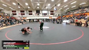 91 lbs Semifinal - Bronson Haun, Shoshoni Junior High School vs Jonathan Haney, Powell Middle School