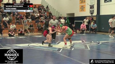 Girls-145 lbs Semifinal - Allison Castellanos, Clarke`s Dream Team vs Alexa Nunez, Nick`s Knights