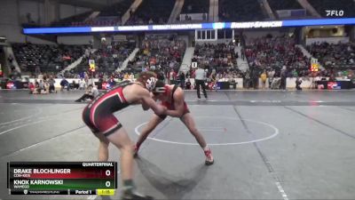 150 lbs Quarterfinal - Knox Karnowski, Wamego vs Drake Blochlinger, Con-Kids