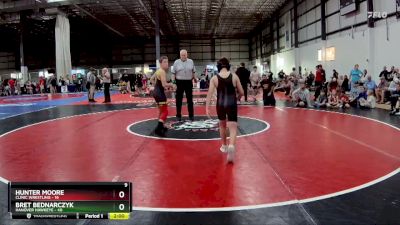 100 lbs Round 1 (6 Team) - Bret Bednarczyk, HANOVER HAWKEYE vs Hunter Moore, CLINIC WRESTLING