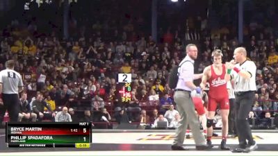 165 lbs Round Of 16 - Bryce Martin, Indiana vs Phillip Spadafora, Maryland