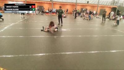 50/60 Round 3 - Brody Purvis, White Knoll Youth Wrestling vs Mason Oliver, Summerville Takedown Club