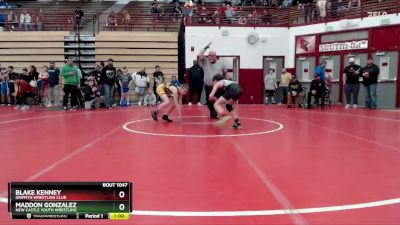 74-81 lbs Quarterfinal - Blake Kenney, Griffith Wrestling Club vs Maddon Gonzalez, New Castle Youth Wrestling