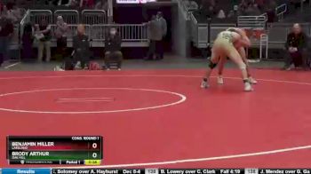 145 lbs Cons. Round 1 - Benjamin Miller, Lakeland vs Brody Arthur, Oak Hill