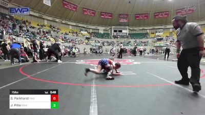 75 lbs Round Of 16 - Griffin "Fin" Parkhurst, Fayetteville Wild Hog Wrestling vs Jupiter Pitts, Dover Youth Wrestling Club