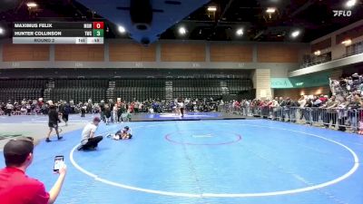 45-49 lbs Round 2 - Maximus Felix, Madera Grapplers WC vs Hunter Collinson, Truckee Wrestling Club