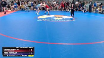 104-111 lbs Quarterfinal - Charlie Wheeler, Mat Rats Rebooted vs Nixie Schooler, Juneau Youth Wrestling Club Inc.
