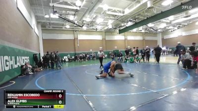 215 lbs Champ. Round 2 - Alex Gumbs, Burroughs vs Benjamin Escobedo, Los Altos