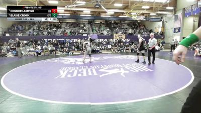 165 lbs Semifinal - Blaise Cronk, Columbia Falls vs Connor Lamping, Helena