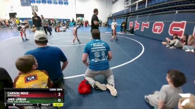 49 lbs Cons. Semi - Carson Renz, Douglas WC vs Jake Urban, Camel Kids Wrestling