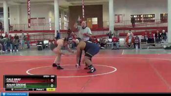 285 lbs Cons. Round 5 - Isaiah Greene, Marian University (IN) vs Cale Gray, Indianapolis