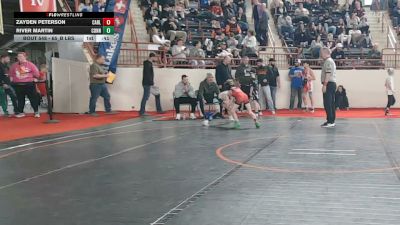 65_B lbs Consi Of 16 #1 - Zayden Peterson, Carlisle vs River Martin, Connellsville