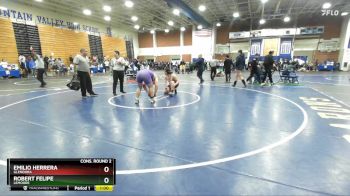 215 lbs Cons. Round 2 - Robert Felipe, Lemoore vs Emilio Herrera, Glendora