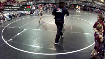 65 lbs Champ. Round 2 - Ophillia Olson, Louisville Wrestling Club - Girls vs Aaliyah Dominguez, Scottsbluff Wrestling Club